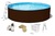 Круглый, заглубленный бассейн 3,4*1,25м, металлический каркас с плотным вкладышем 900мкр + скиммер и форсунка